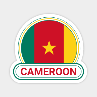 Cameroon Country Badge - Cameroon Flag Magnet