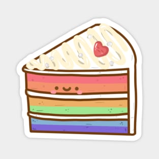 rainbow cake doodle design Magnet