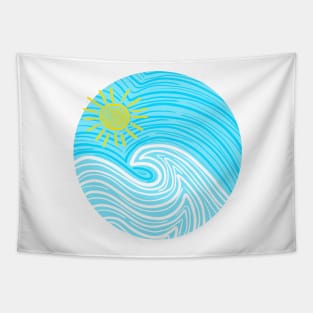 A Happy Sunny Wave Tapestry