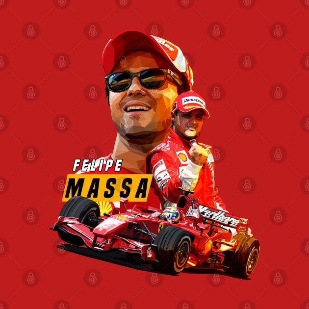 Felipe Massa Low Poly by pxl_g