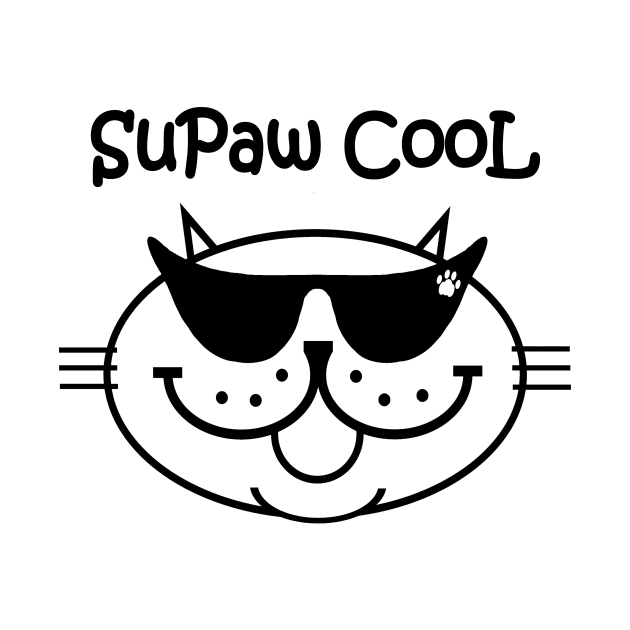 SuPaw CooL - black outline by RawSunArt