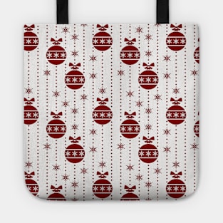 Large Dark Christmas Christmas Candy Apple Red Ball Ornaments Tote