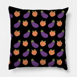 Eggplant and Peach Pillow