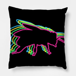 Bee 80s Neon Pillow