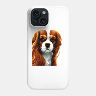 Cavalier King Charles Spaniel blenheim anime Phone Case