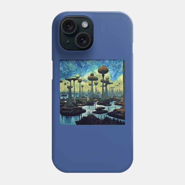 Starry Night in Kashyyyk Phone Case by Grassroots Green