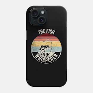 Retro Vintage The Fish Whisperer Funny Fishing Gift For Fisherman Dad Grandpa Husband Phone Case