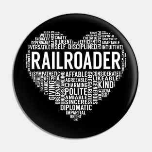 Railroader Heart Pin