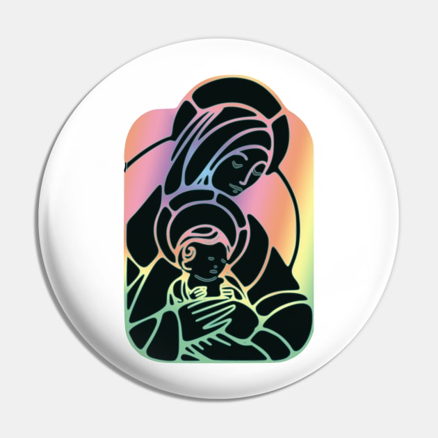 Virgin Mary Pin by  Colorful&Goldie