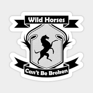 Emblem Wild Horses Cannot Be Broken Magnet