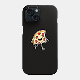 Cute Walking Smiling Pizza Slice Phone Case