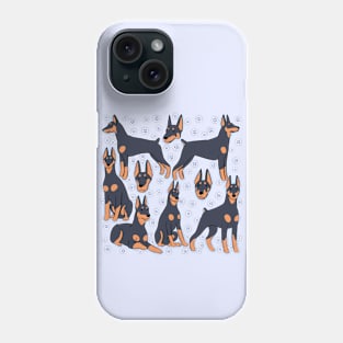 Doberman illustration art for Doberman lovers Phone Case