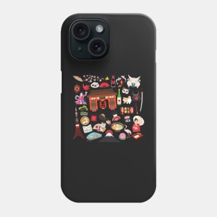 Japan Travel Icons Phone Case