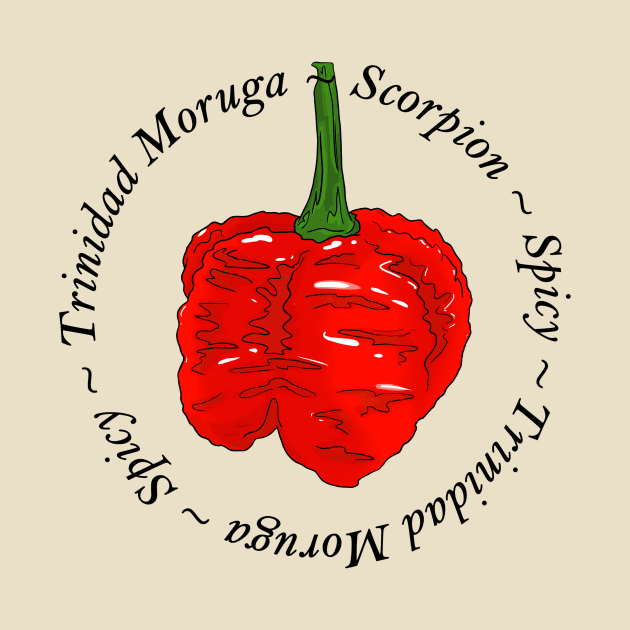 Trinidat Moruga Scorpion Chili pepper sticker jalapeno habanero by MojoCoffeeTime