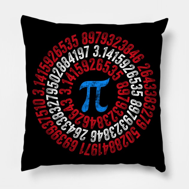 Captain Pi Math Superhero Funny Math Teacher Gift Pillow by BadDesignCo