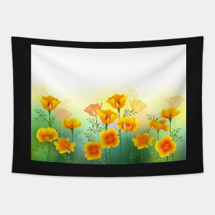 Background with California Poppy Tapestry