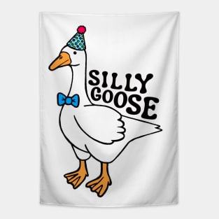 Silly Goose Wearing Birthday Hat Tapestry