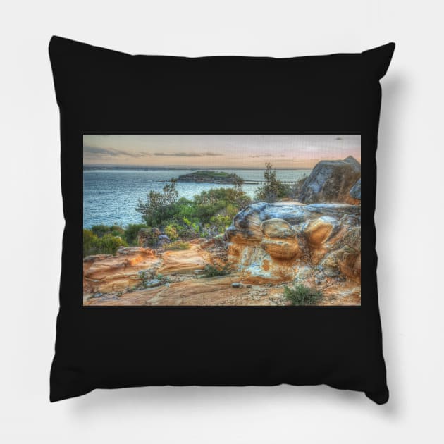 View To Bare Island Pillow by Michaelm43