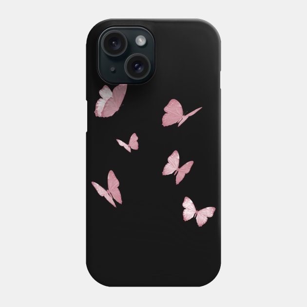 butterflies pink white Phone Case by CharlieCreator