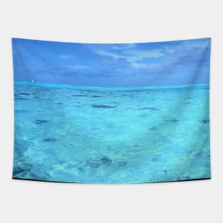 Blue Ocean Waves Tapestry