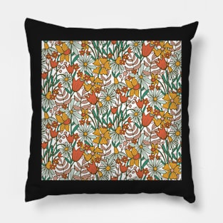 Janine-retro-vintage-floral Pillow