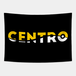 Black and Yellow Center Design Tapestry