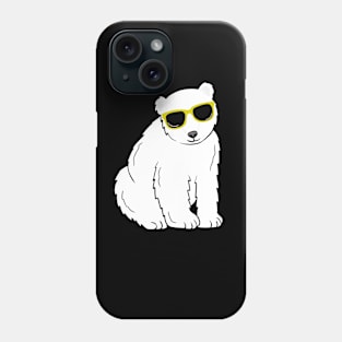 Cool Ice Polar Bear wearing Glasses Phone Case