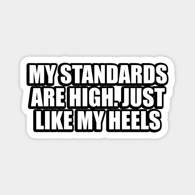 My standards are high. Just like my heels Magnet by D1FF3R3NT