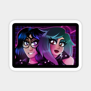 Deimos and Ivy retrowave Magnet