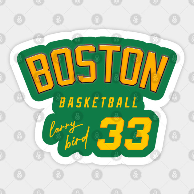 Larry Bird Shirt Boston Basketball Fan Celtics 33 Nba Youth Green Boston Celtics Sticker Teepublic Uk