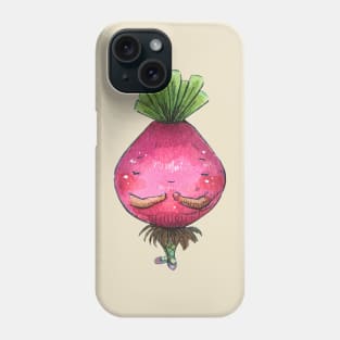 "I love Veggies" Red Onion Cute Watercolour Handmade Phone Case