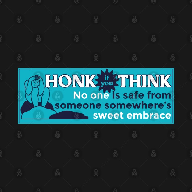 No One Is Safe Bumper Sticker blue/blue by kindacoolbutnotreally