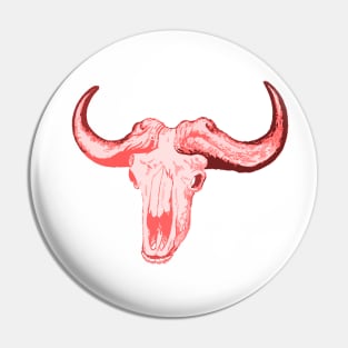 Buffalo Pink Skull Pin