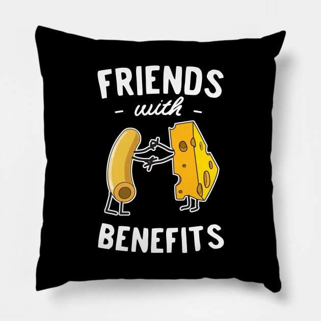 Mac and cheese friends with benefits Pillow by Blister