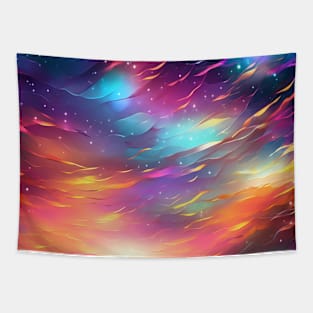 Colorful Wavy Swarm Tapestry