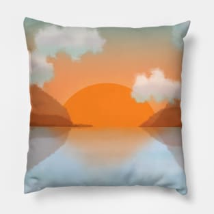 Sunset in the clouds Pillow