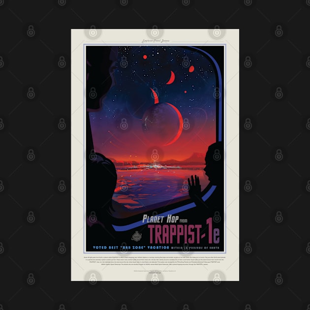 Trappist 1e, Travel Poster by BokeeLee