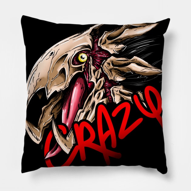 Crazy monster Pillow by AndreyG