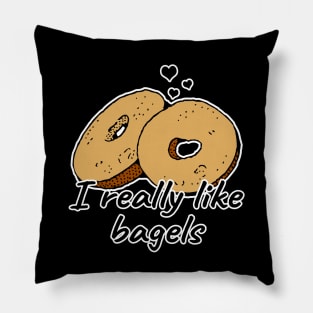 I Really Like Bagels Pillow