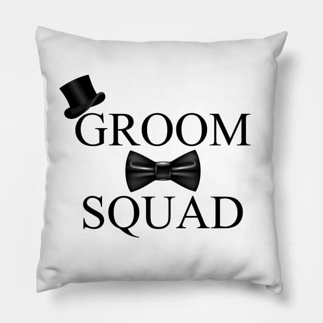 Groom Squad Design Pillow by TaylorDavidDesigns