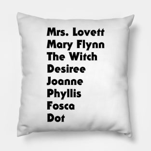 Sondheim's Leading Ladies - Black Pillow