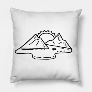 Simple Mountains, Lake and a Sun Pillow