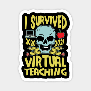 I Survived Virtual Teaching Funny End of Year Remote Teacher Magnet