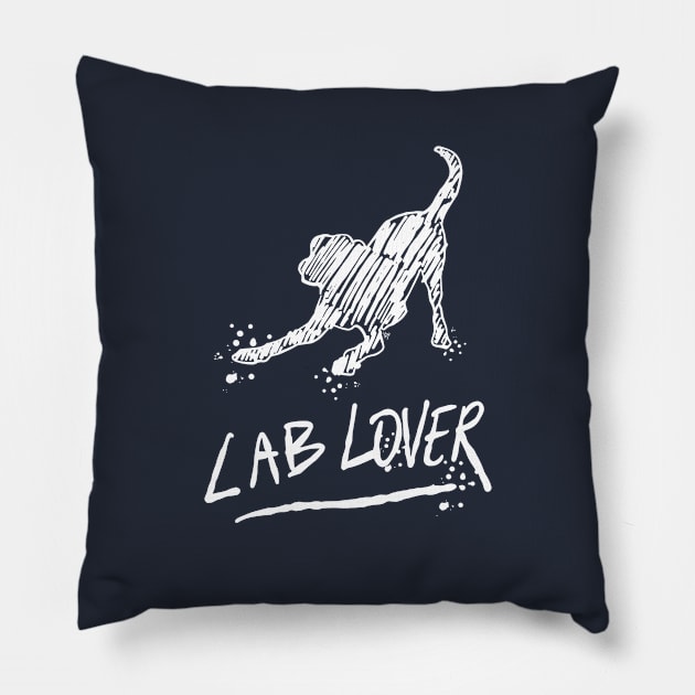 Lab Lover Pillow by MikeBrennanAD