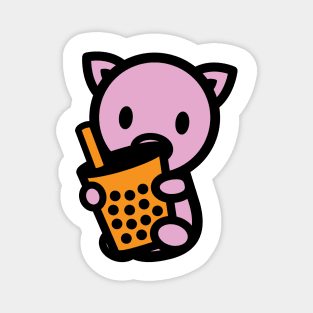 Year Of The Pig Boba Bubble Tea Bambu Asian Food Drink Cute Animal Bambu Brand Magnet