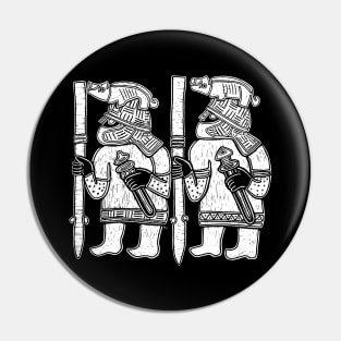 Norse Boar Warriors from the Torslunda Plates Pin