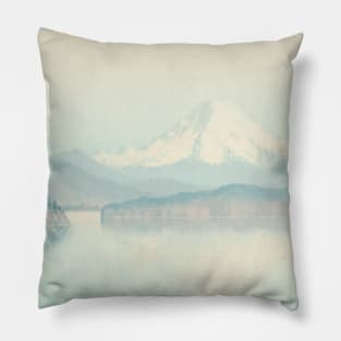 Painting of Mount Rainier Pillow