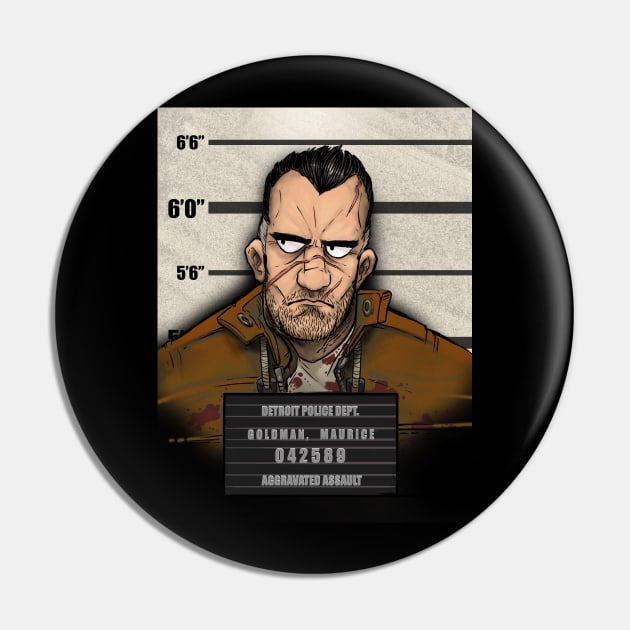 Motor City Mo Mugshot Pin by 3YsMenMedia