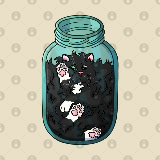 cat glass jar by Mako Design 