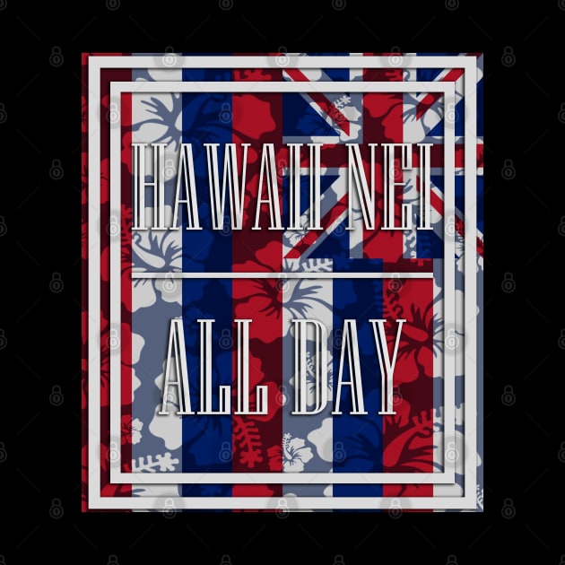 HNAD Floral State Flag by Hawaii Nei All Day by hawaiineiallday